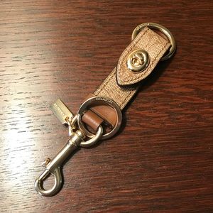 Genuine COACH Trigger Snap Bag Charm in Signature